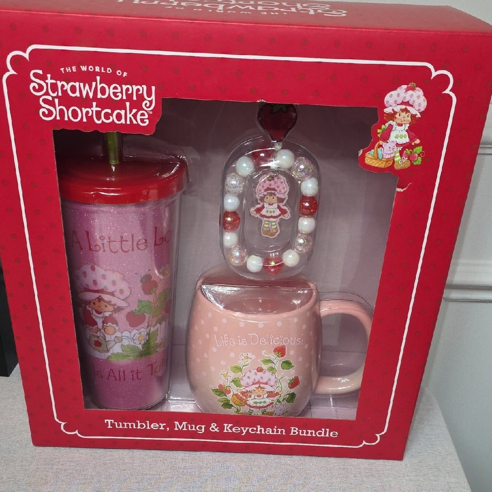 Strawberry Shortcake Pink Mug and Tumbler Set